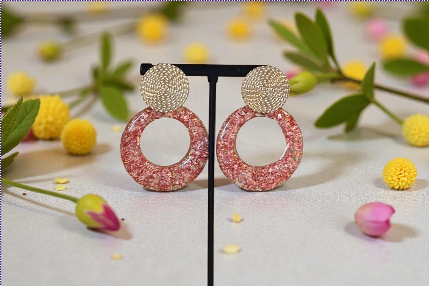 Boucles d’oreilles « Doré Rose »