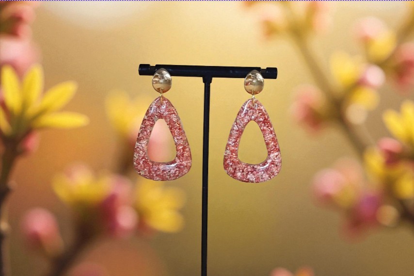 Boucles d’oreilles Doré Rose