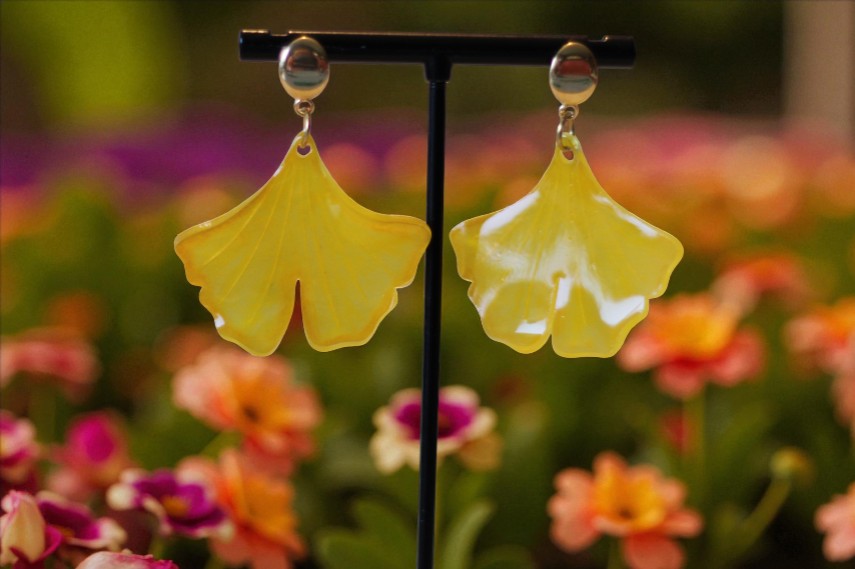 Boucles d’oreilles Feuilles de Ginkgo