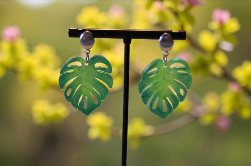 Boucles d’oreilles Feuilles de Monstera