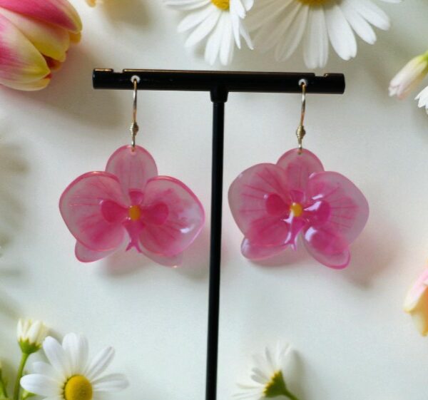 Boucles d’oreilles Orchidées – Rose
