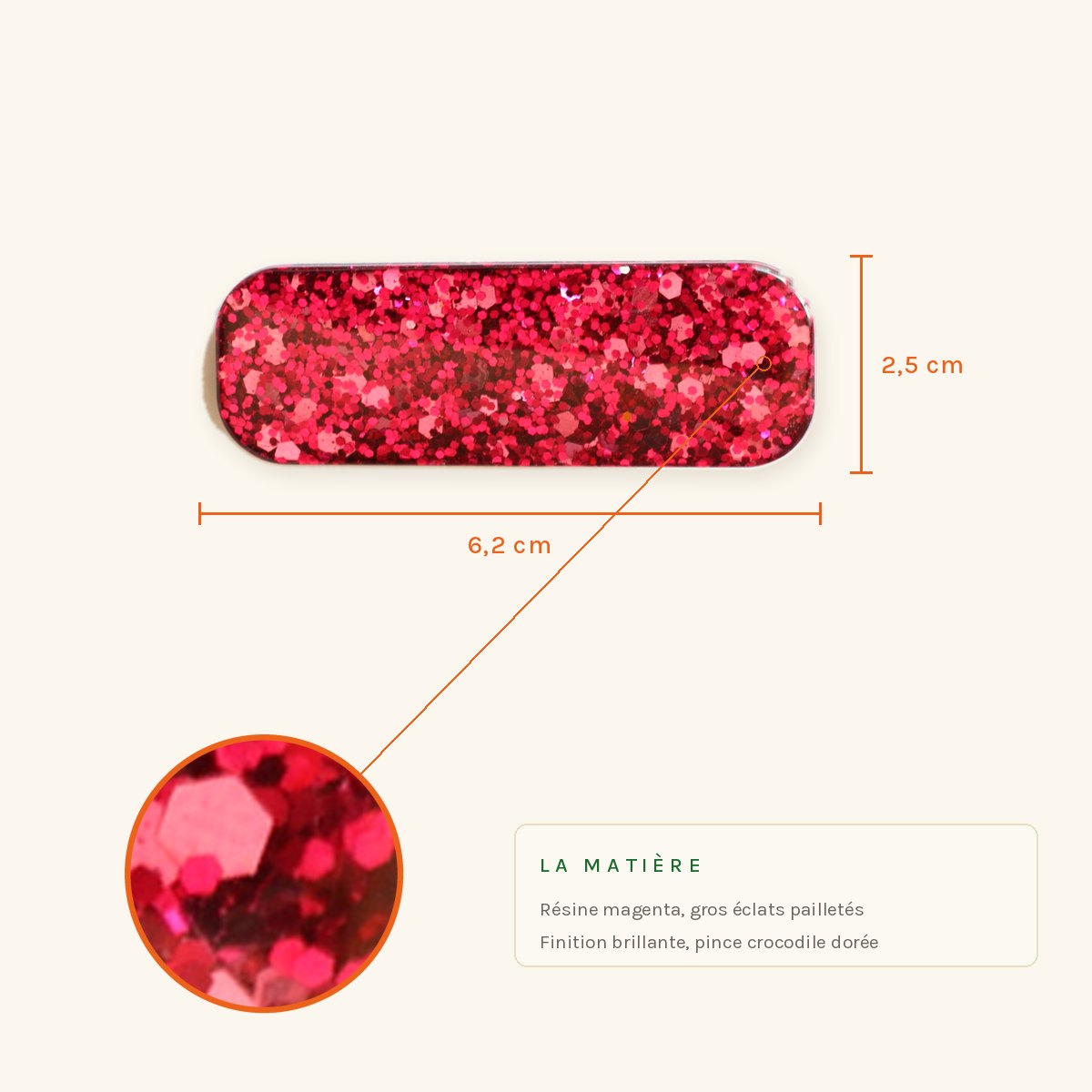Georgette · Rectangle plein magenta – Image 2