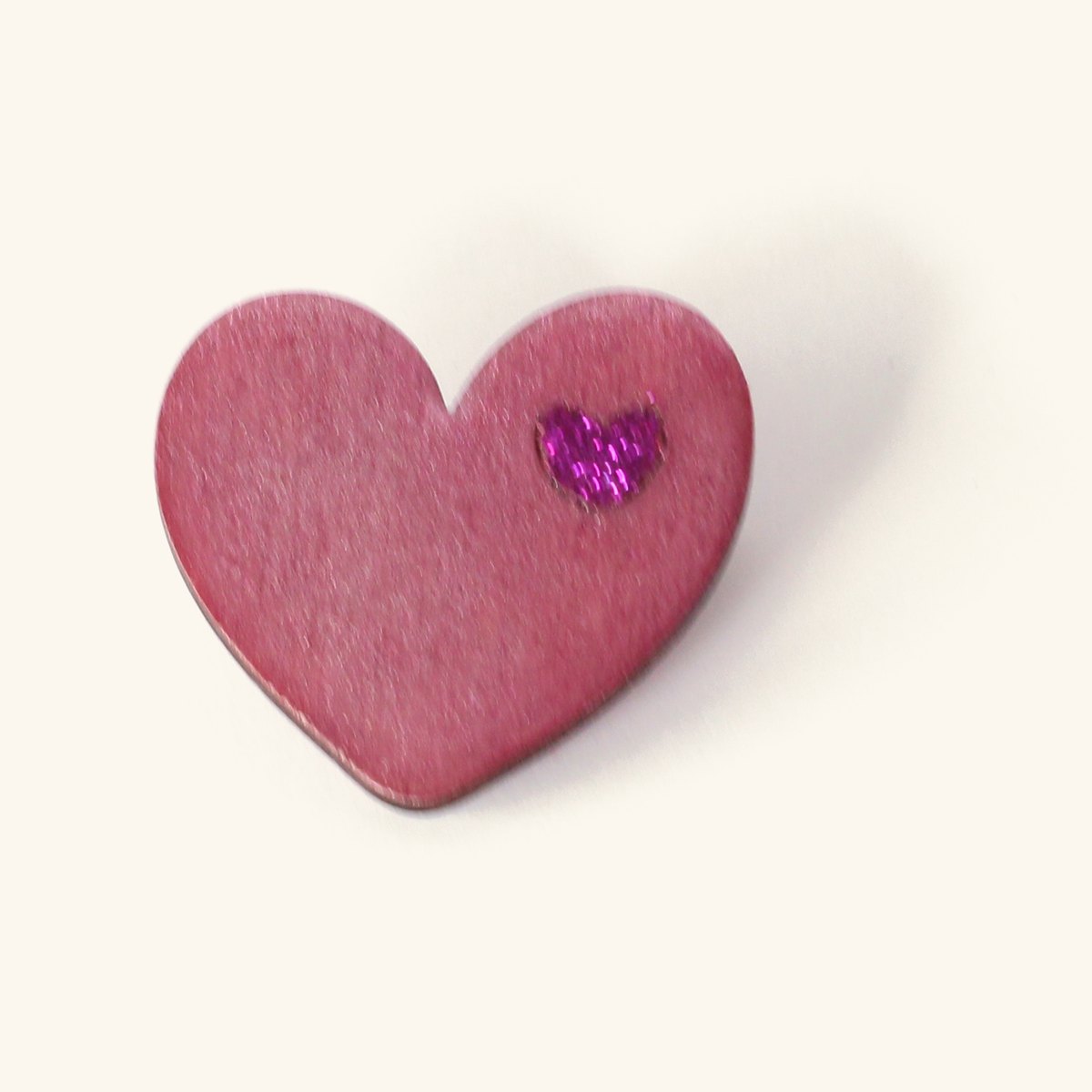 Annette · Cœur mauve pailleté