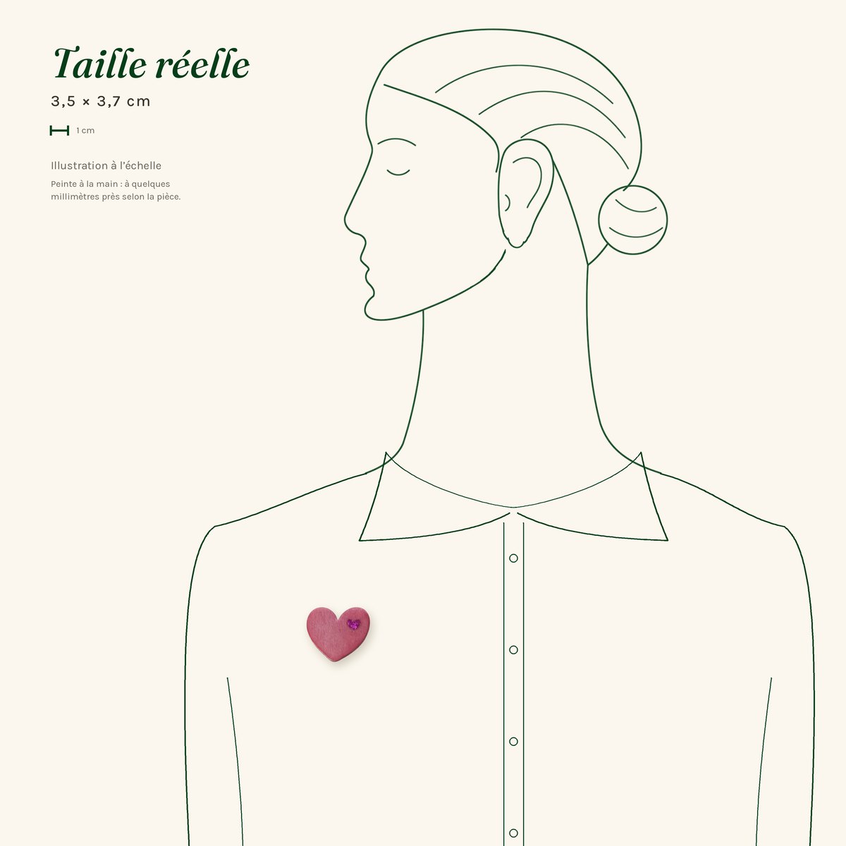 Annette · Cœur mauve pailleté – Image 3