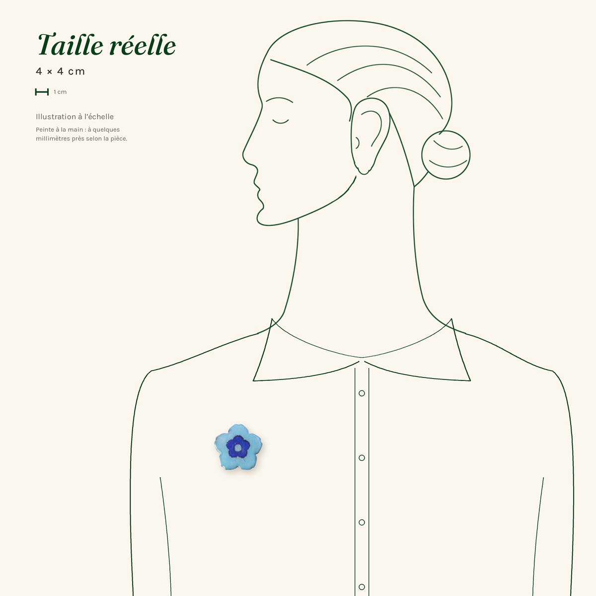 Claudette · Fleur bleu ciel – Image 3