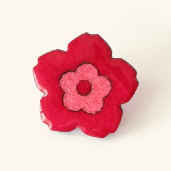 Lucienne · Fleur framboise