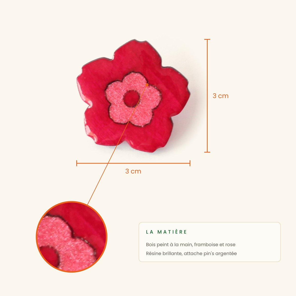 Lucienne · Fleur framboise – Image 2