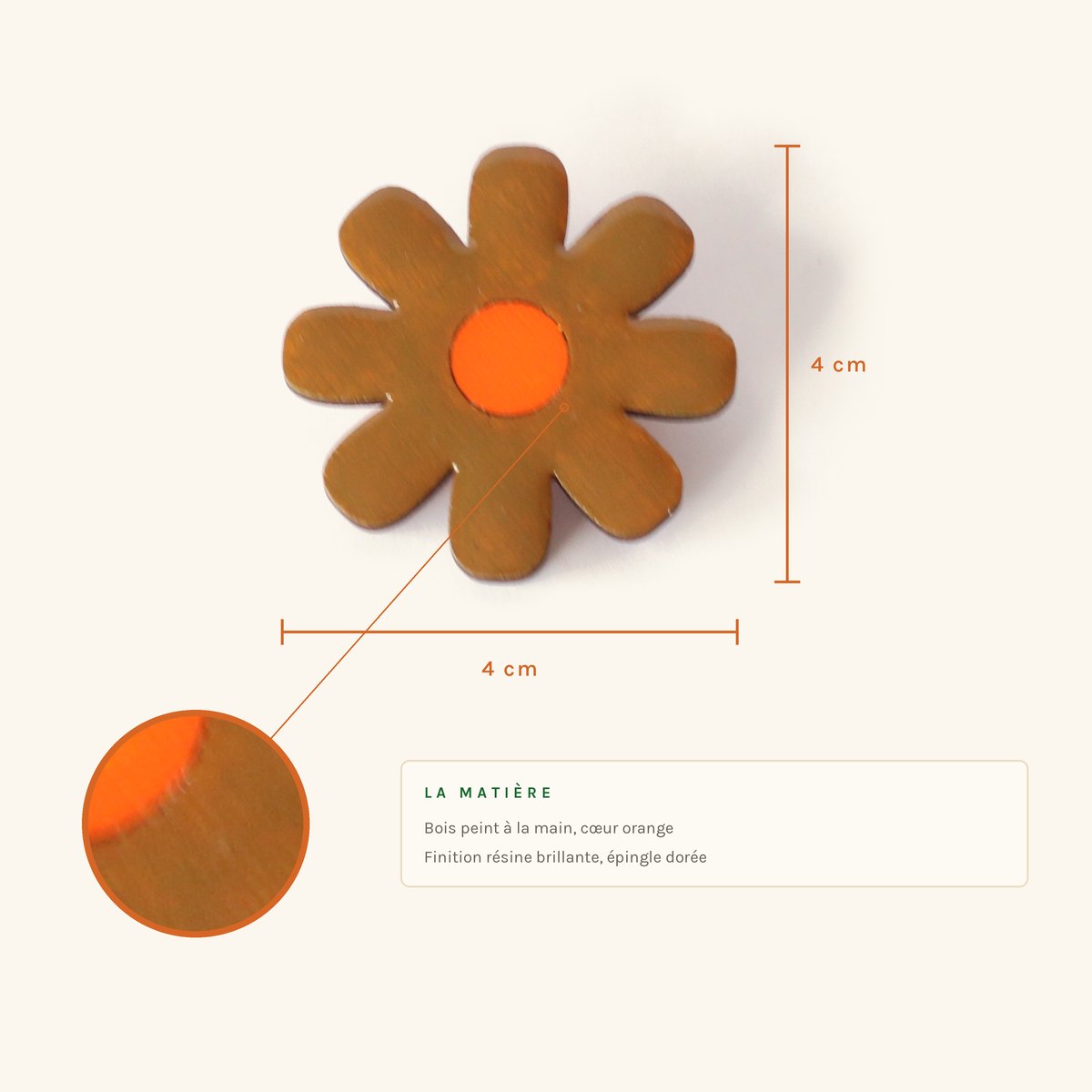 Marinette · Marguerite marron – Image 2