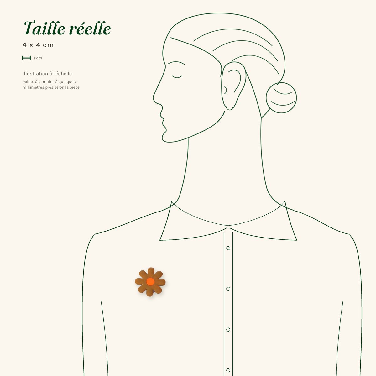 Marinette · Marguerite marron – Image 3