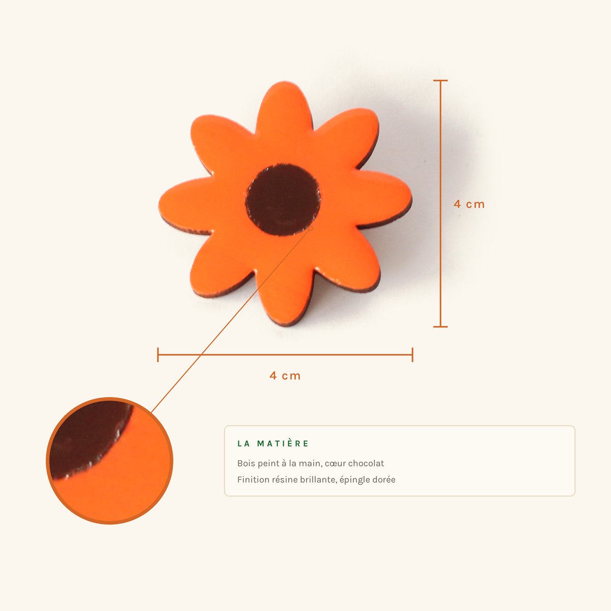Jeannine · Marguerite orange – Image 2