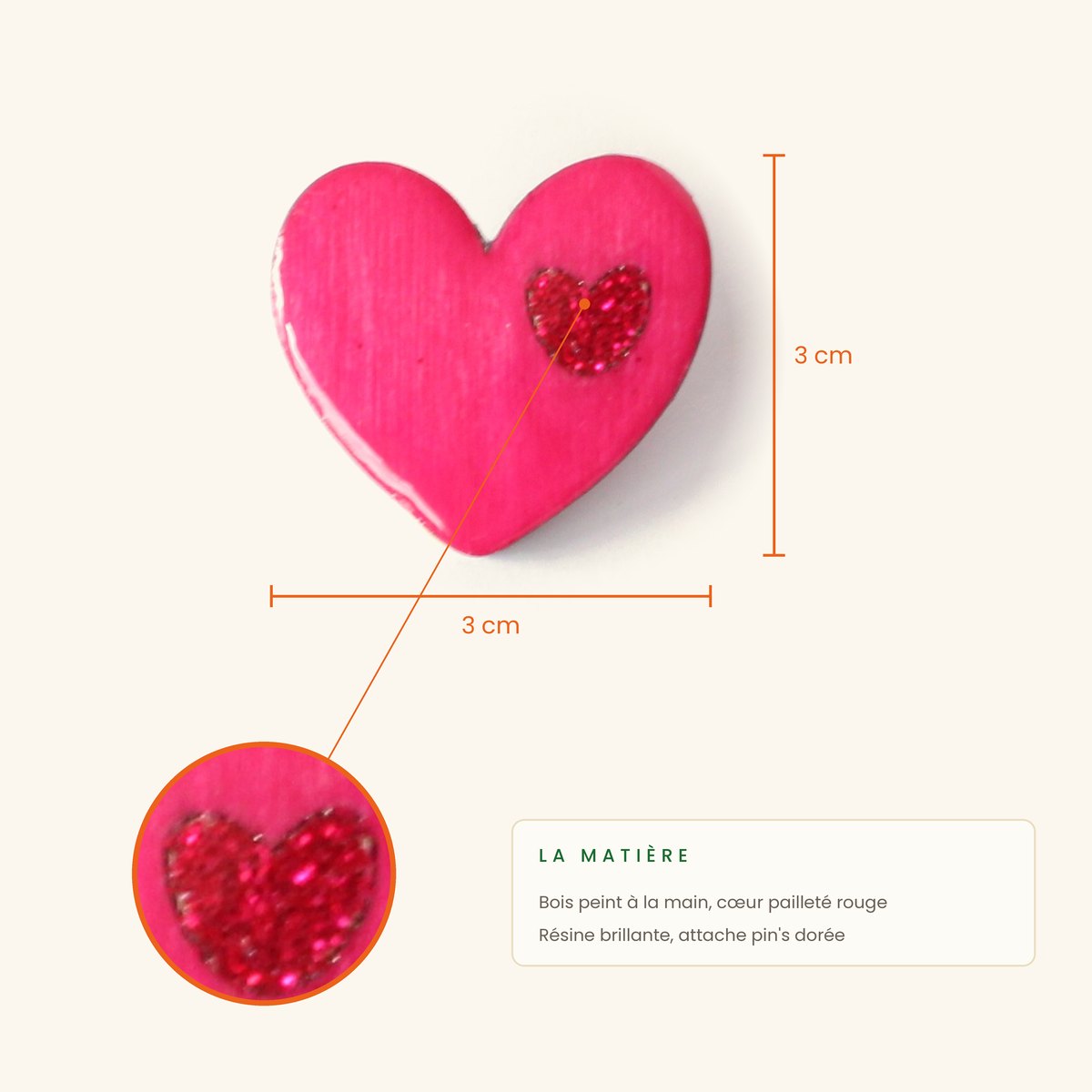 Simone · Cœur fuchsia – Image 2