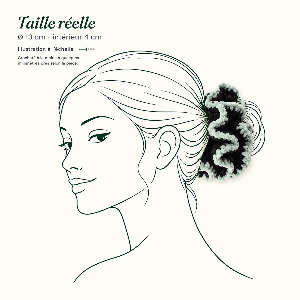 Paulette · XXL noir et vert d’eau – Image 3