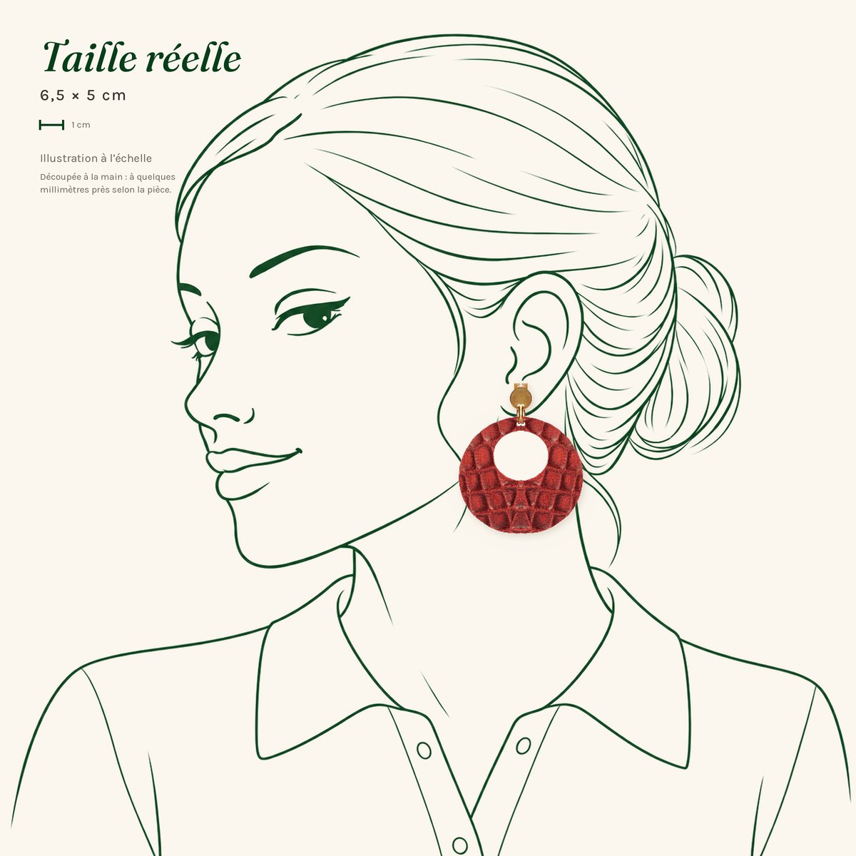 Rolande · Créole croco rouge – Image 3