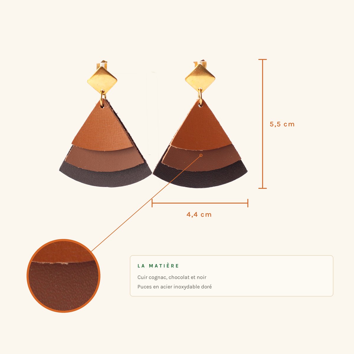 Colette · Éventail cognac et chocolat – Image 2