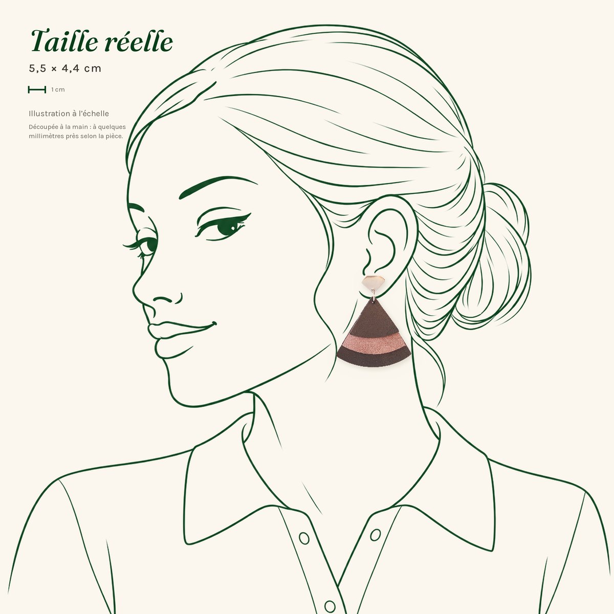 Colette · Éventail noir et vieux rose – Image 3