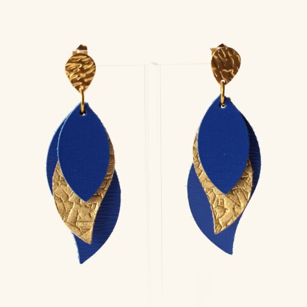 Joséphine · Feuille bleu roi et or