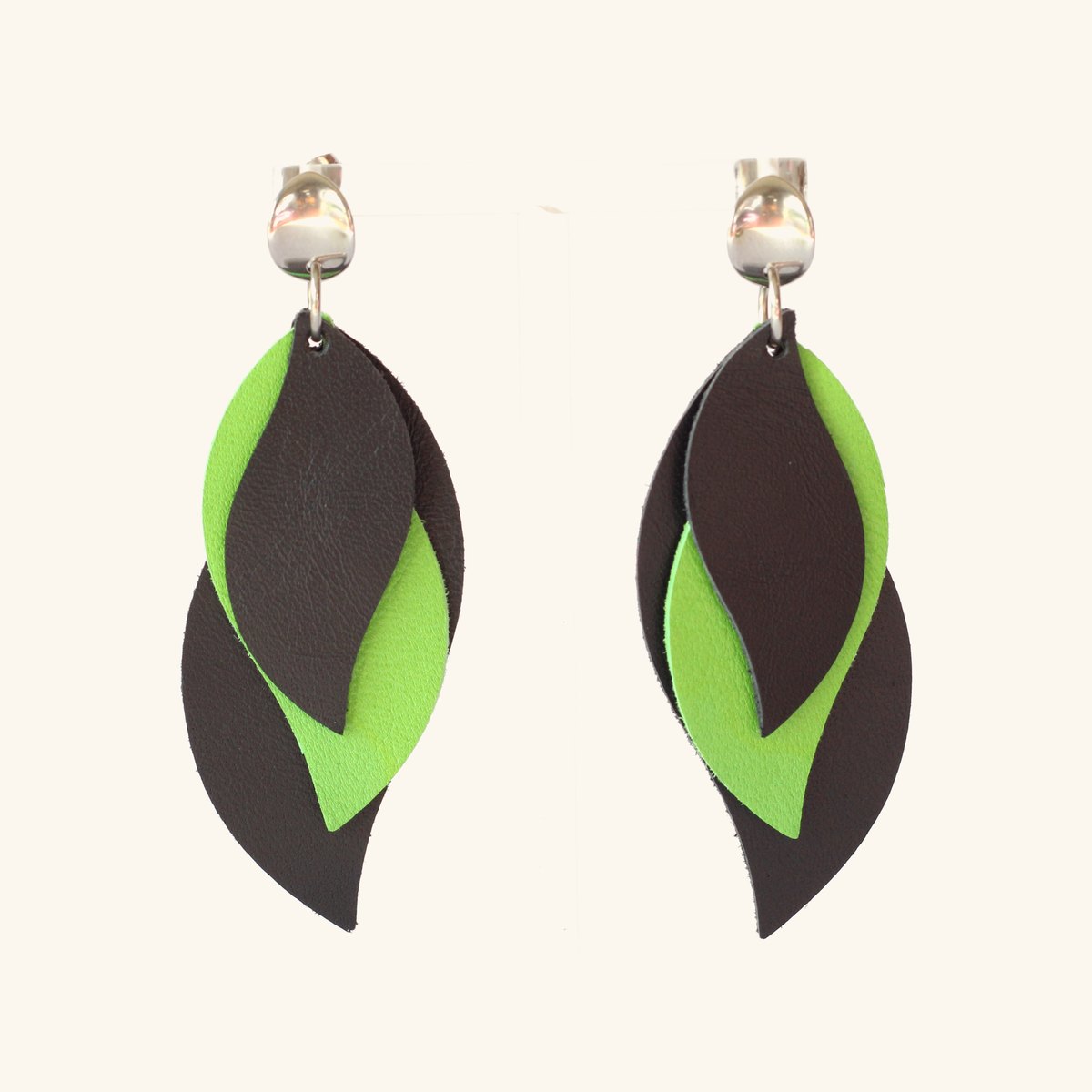 Joséphine · Feuille vert anis et noir