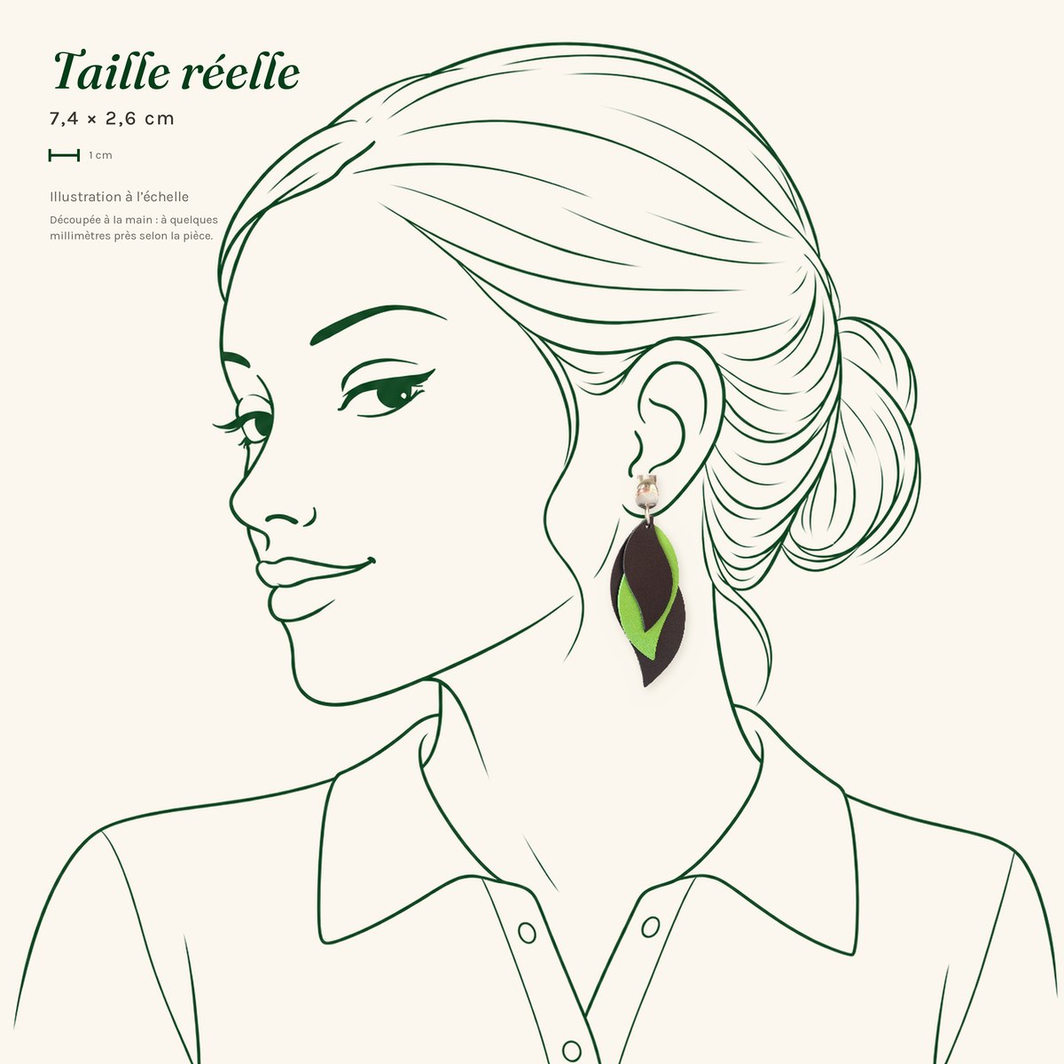 Joséphine · Feuille vert anis et noir – Image 3