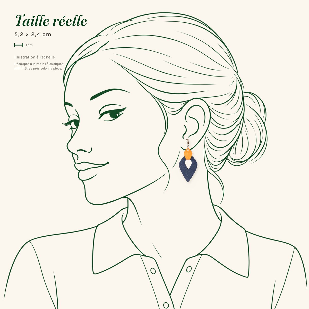 Viviane · Flamme bleu marine et orange – Image 3