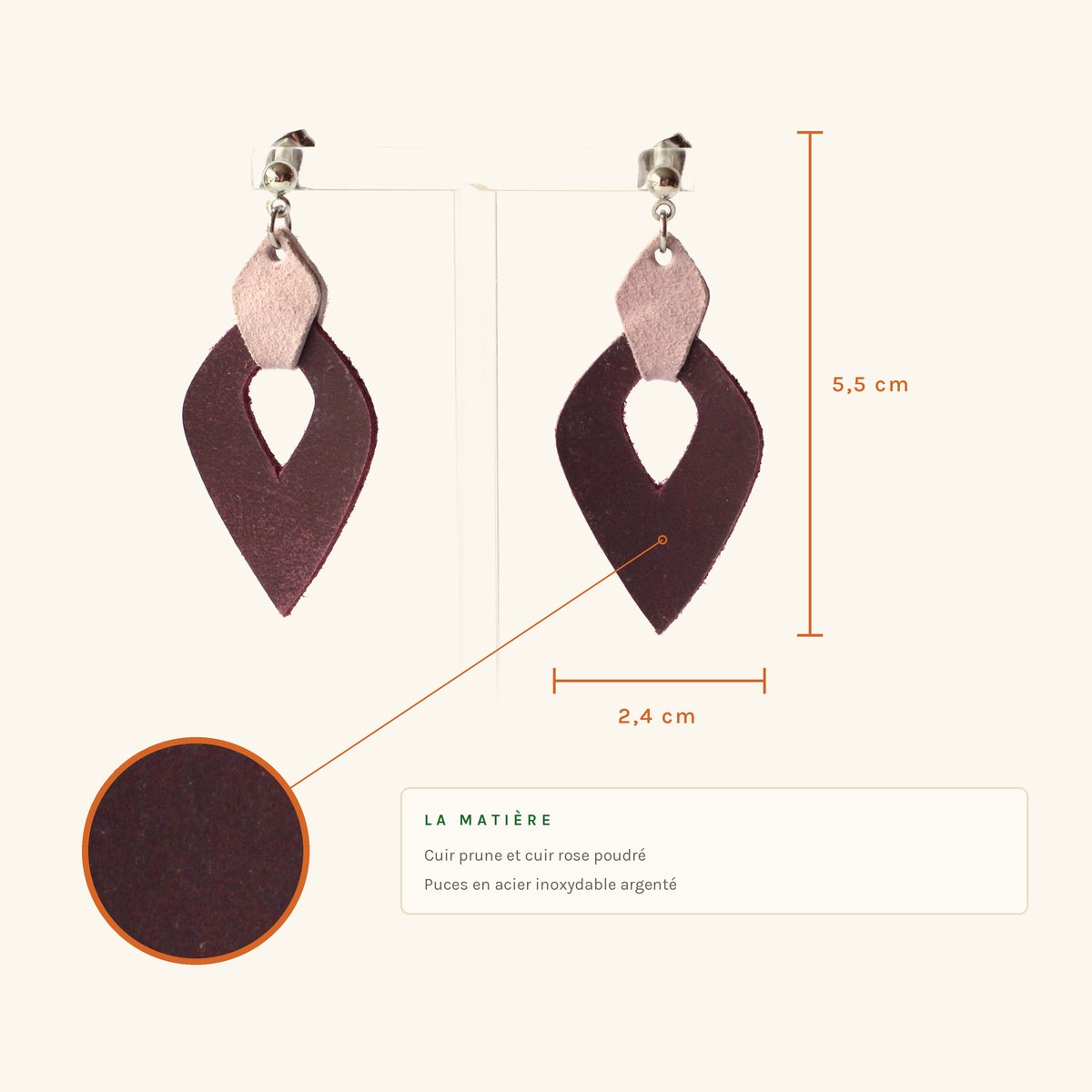 Viviane · Flamme prune et rose poudré – Image 2