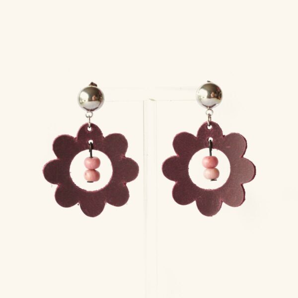 Clémence · Fleur bordeaux et rhodonite