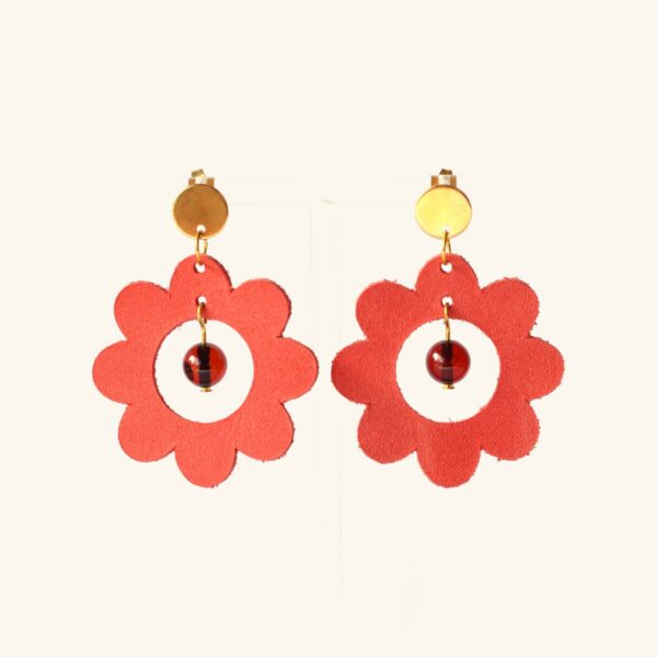 Clémence · Fleur corail et ambre