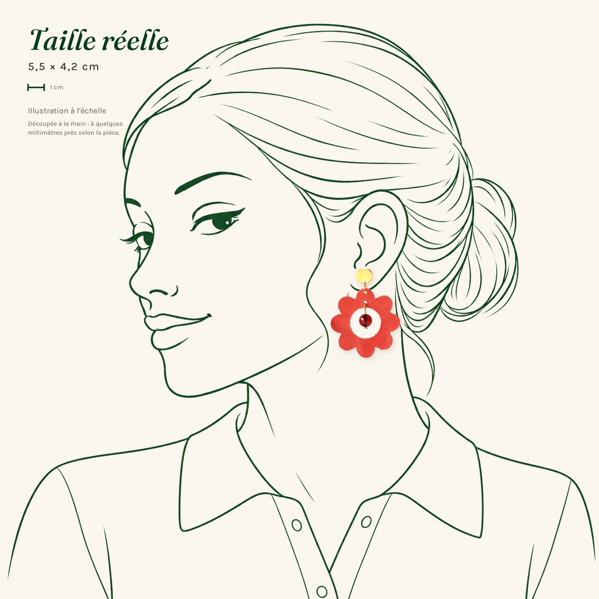 Clémence · Fleur corail et ambre – Image 3