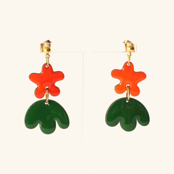 Andrée · Fleur orange et verte