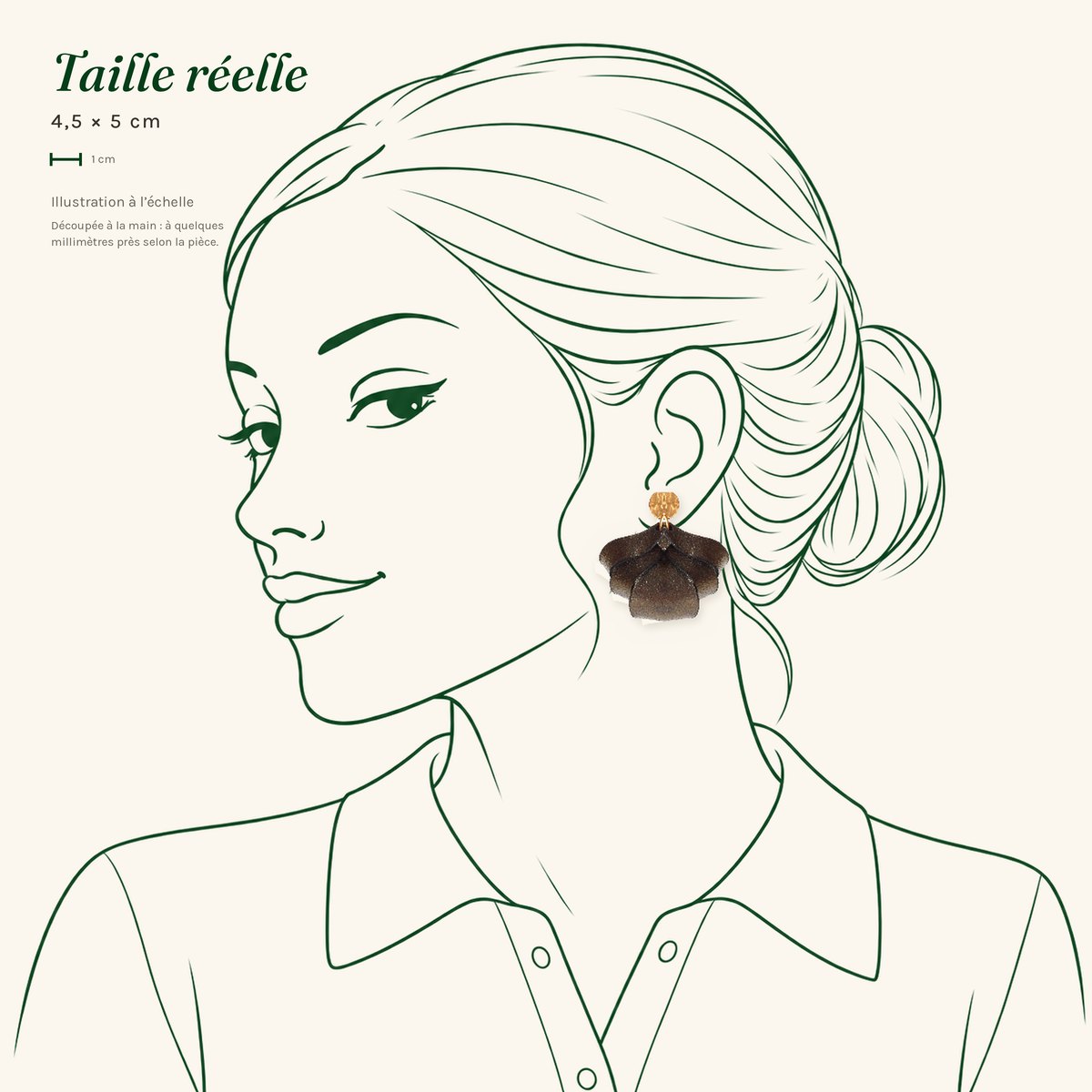 Irène · Fleur plissée bronze – Image 3