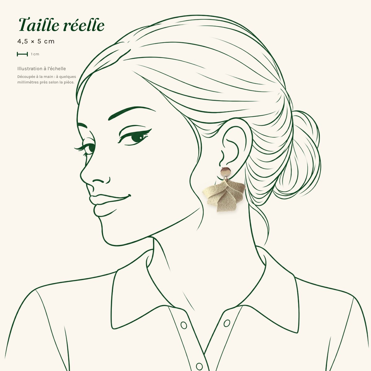 Irène · Fleur plissée crème – Image 3