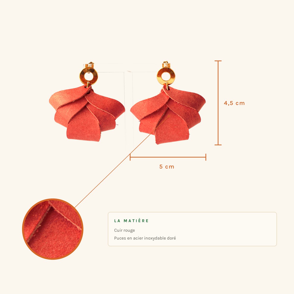 Irène · Fleur plissée rouge – Image 2
