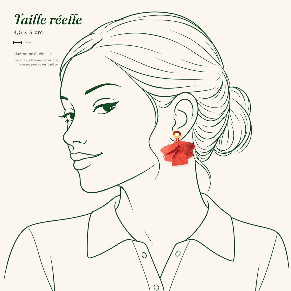 Irène · Fleur plissée rouge – Image 3