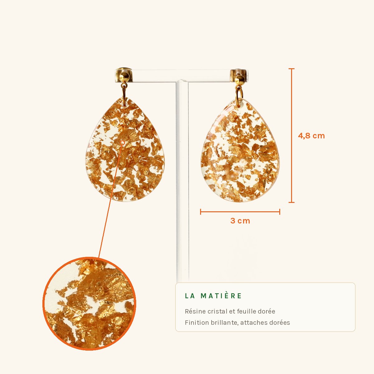 Solange · Goutte feuille dorée – Image 2