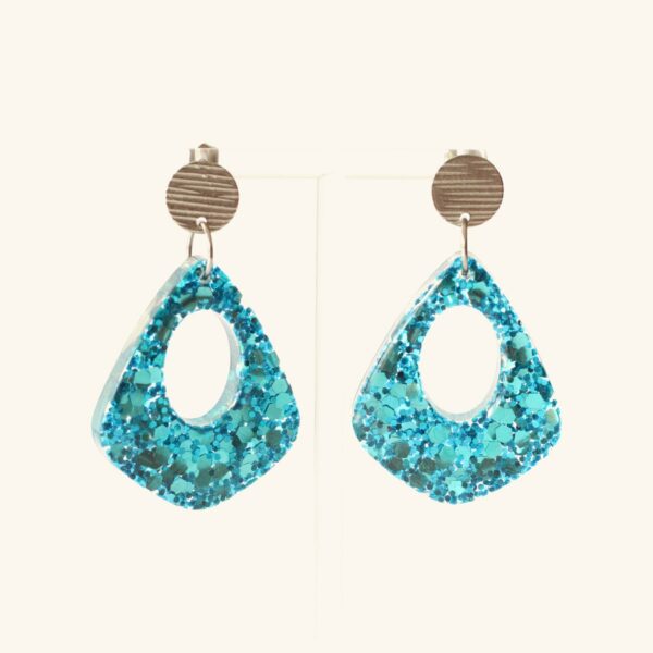 Ghislaine · Goutte turquoise pailletée