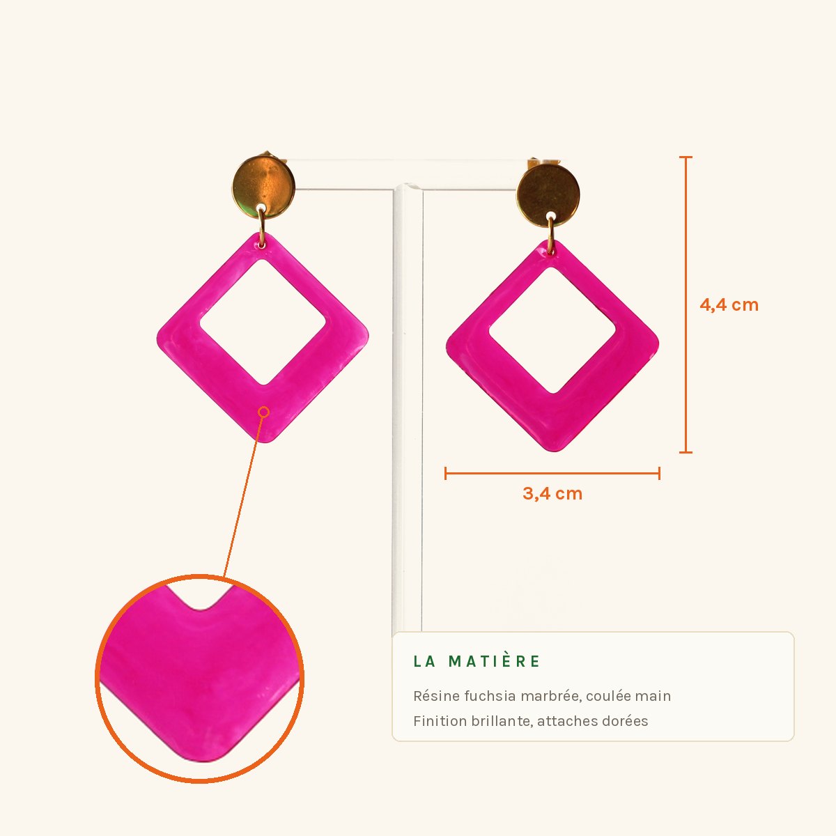 Ginette · Losange fuchsia – Image 2