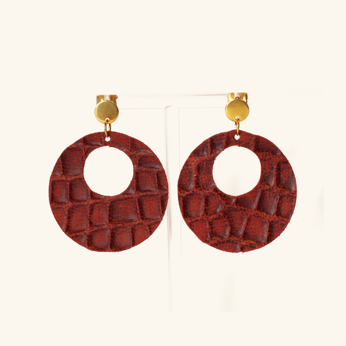 Rolande · Petite créole croco rouge