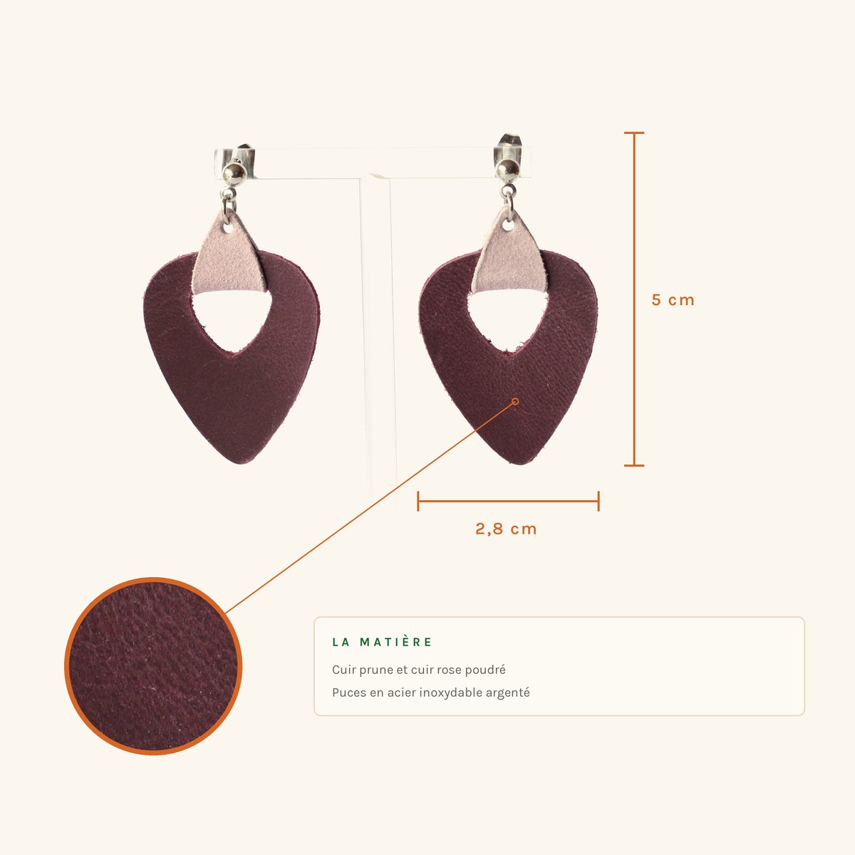 Marthe · Pique prune et rose poudré – Image 2