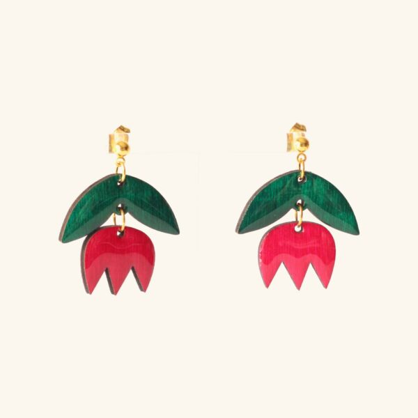 Hortense · Tulipe rose et vert